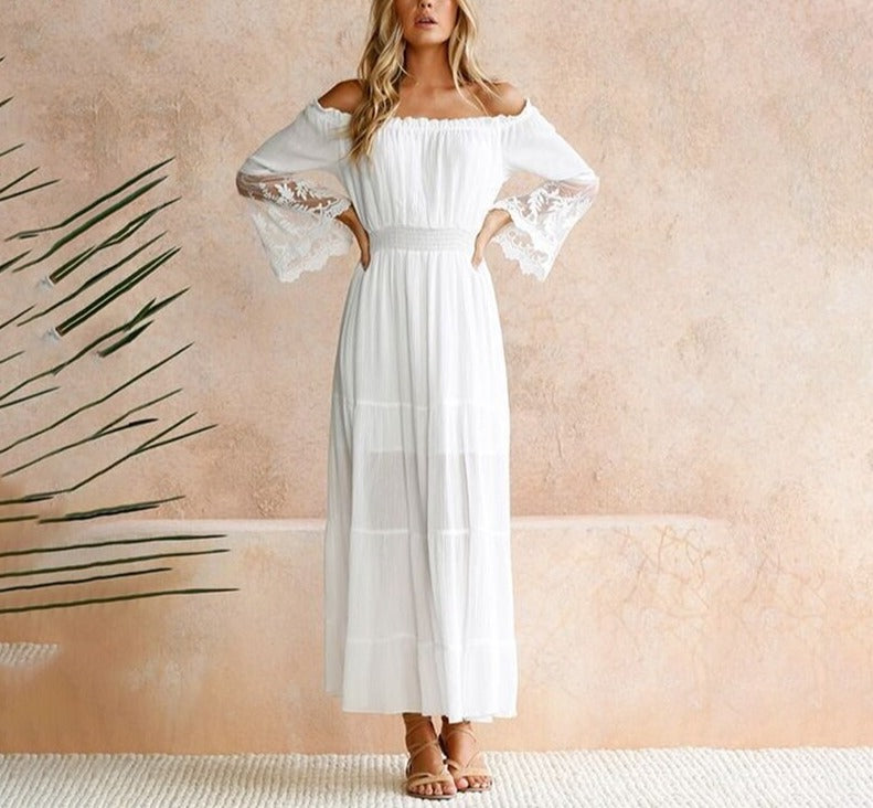 off white beach dress Banana Moon AMIVA BOATDAY off-white embroidered maxi Beach dress size XL