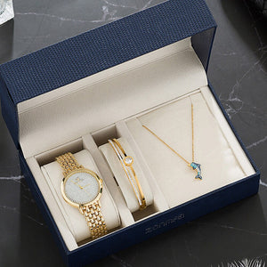 Dolphin Pattern Necklace Bracelet Set Quartz-watch