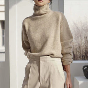 Cashmere Elegant Women Sweater Soft Knitted Basic Pullovers O Neck Loose Warm Female Knitwear Jumper