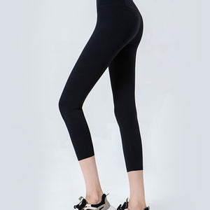 Wide Waistband Cropped Sports Leggings