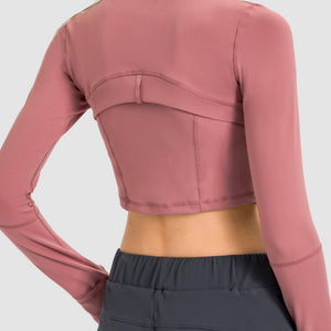 Zip Front Cropped Sports Jacket