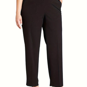 Spring and Autumn fashion new women's plus size business formal wear with solid color straight pants nine-minute pants