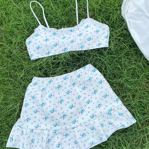 Patchwork Bikinis String Bikini Set Ruffles Side Swimwear Women Sexy Swimsuit Woman Halter Bathing Suits Two Piece Beachwear