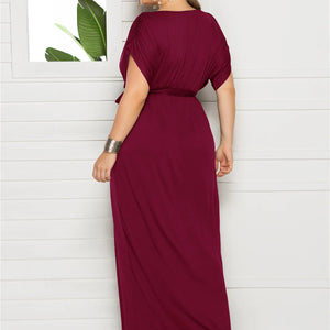 eDressU 2022 Plus Size Evening Party Dress V Neck Stretchy 7 Colors Vestido Robe de Soiree Wedding Guest Dress LMT-FP3310