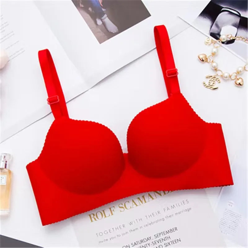 Seamless Bra Women Push Up Wire Free Adjustable Bralette Sexy Bras Straps Bright Summer Lingerie Bras Breathable Underwear