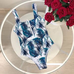 Print Floral One Piece Swimsuit Women Swimwear Monokini Long Sleeve Printed Female Bathing Suit Surfing Bodysuit Swim Wear Beach