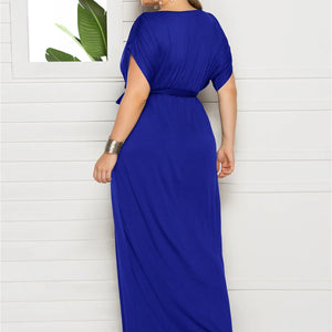 eDressU 2022 Plus Size Evening Party Dress V Neck Stretchy 7 Colors Vestido Robe de Soiree Wedding Guest Dress LMT-FP3310