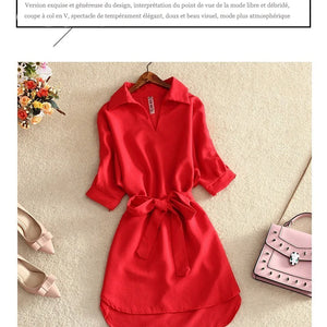 Summer Shirt Red Dress Women Short Sleeve Blouse 2020 Fashion Solid Chiffon Tops Tunic Ladies Blusas Chemisier Vestidos Femme