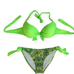 Yellow Backless Bandeau Swimwear Bikini Brazilian 2024 Push Up Bikinis Set Women Sexy Solid Swimsuit Bathing Suits 3XL