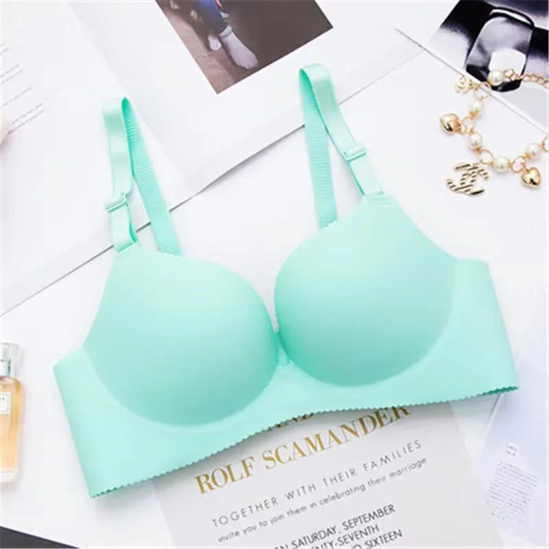 Seamless Bra Women Push Up Wire Free Adjustable Bralette Sexy Bras Straps Bright Summer Lingerie Bras Breathable Underwear