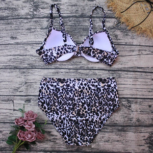 2023 New style women swimsuit leopard print Two piece sexy bikini snake print split swimsuit women high quality strap bikini XXL