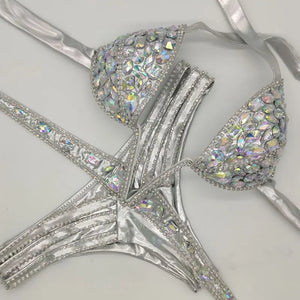 2020 venus vacation sexy diamond Big V bikini set bling stones rhinestone bathing suit good quality swimsuit brazilian swim