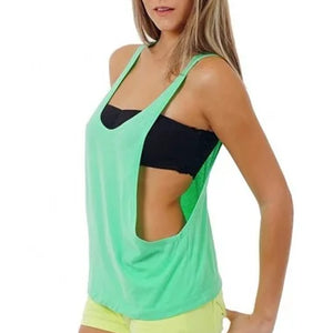 Women bodybuilding Vest Fitness Sport Yoga Tank Tops Sportswear Blouses Workout Crop Top Female Running tops Undershirt