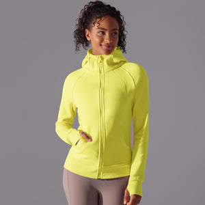 Thickened Warm Hooded Sports Jacket Spring Outdoor Casual Outdoor Yoga Training Running Fitness Jacket