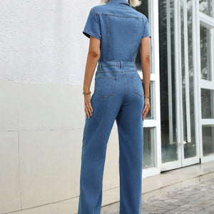 Women Clothing Casual Office Slim Fit Overall Jeans