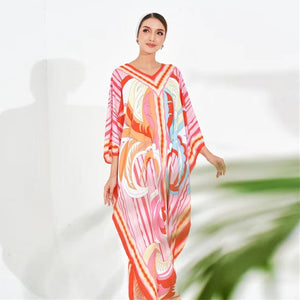 Summer Women Wear Printed Beach Dress Middle East Indonesian Dress