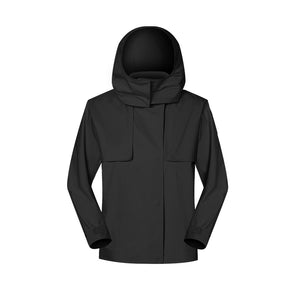 Three Proof Sbs Zipper Removable Buckle Hooded Office Women Gore Tex Jacket Outdoor Casual Camping Hiking Mountaineering Clothing
