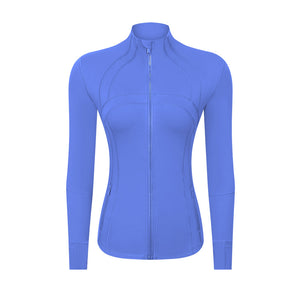Autumn Winter Yoga Sports Jacket Women Jinammonia Elastic Zipper Running Fitness Yoga Long Sleeve Jacket