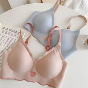 Seamless Invisible Bra For Women Sexy Lingerie Deep Vneck Push Up Bra Wire Free Brassiere Bra Removable Pads Bralette Underwear