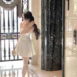 2024 Summer Solid Midi Dress Women French Elegant Holiday Party Dresses A-line Prom Robe Wedding Vestidos Ladies Clothes New