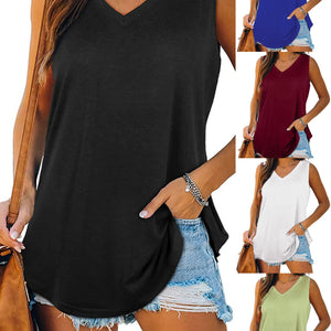 Plus size women's summer sports vest, comfortable casual sports sleeveless top, tank top