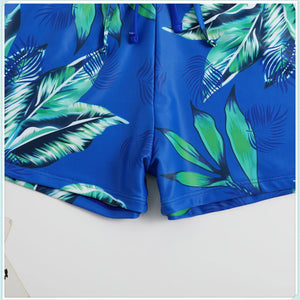 Tropical Print Drawstring Bikini Women High Waist Swimsuit Front Tie Shorts Swimwear Female Sexy Bathing Suit Beach Wear Summer