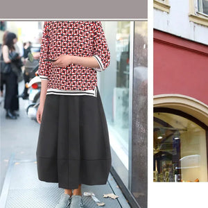 Plus Size 2023 Autumn 4XL Loose  Women's Skirt Casual Big Pockets Lady Skirts Elastic Waist Female Bottom Clothing Skirts KT109