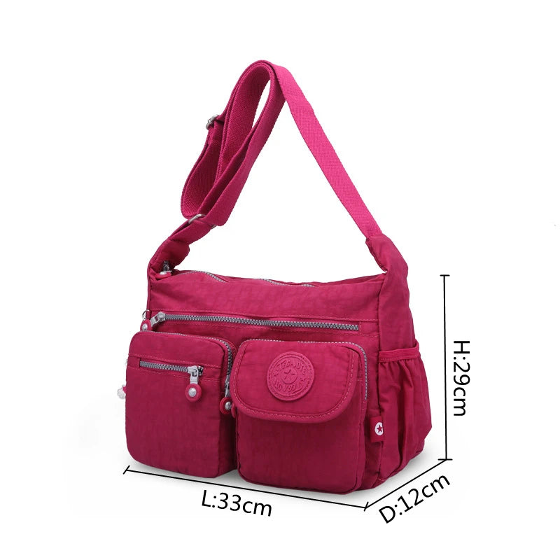 High Quality A4 Men Women Shoulder Messenger Bag Cross Body Large Capacity Purse Waterproof Lightweight Blue Purple Red M0938