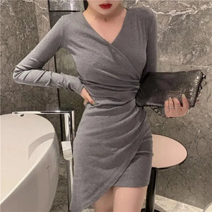 2024 Summer Korean Version New Fashion Sexy Temperament Dresses for Women Slim Fit and Slim Sexy Wrap Hip Skirt Trend