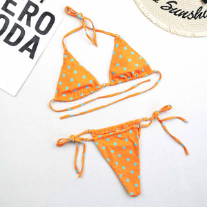 2022 new summer Mini Micro Bikini Set Brazilian Biquinis Triangle Swimwear String Bathing Suit Girl Swimsuit Swim wear Beachwear