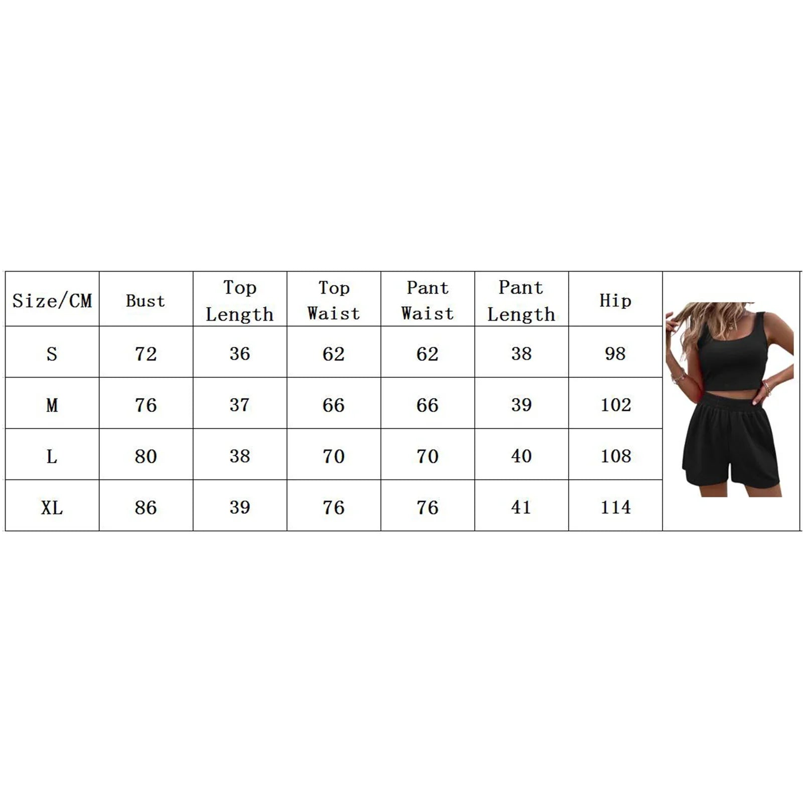 Women Short Sets Summer Square Neck Vest Crop Tops + Shorts 2pcs Casual Clothes Sets Sports Jogging Suit Workout Clothes