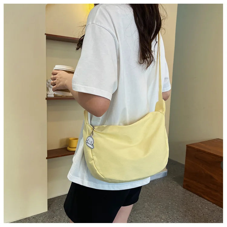 Shoulder Bags Women Solid Harajuku All-match Simple Multifunction Handbags Large Capacity Crossbody Bags for Women Teens Purse