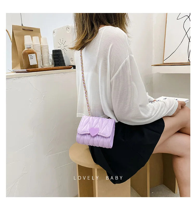 Lovely and Sweet 2023 New Korean Version Side Bags for Girls Fashion All-match Crossbody Bags for Women Flap Pocket Small Bags