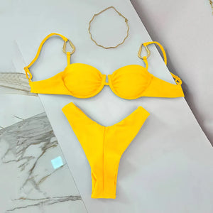 Black Bikini 2024 Sexy Women Swimsuits Female Swimwear Micro Bikini Set Brazilian  Biquini Swimming Suit Solid Beachwear