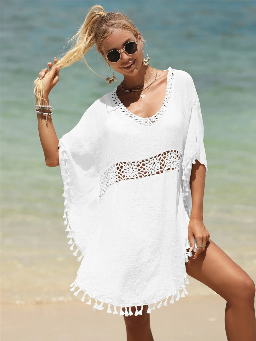 Bohemian Women's Swimsuit Dresses Sexy Beachwear Casual Beach Bathing Suit Cover Up Dress Beach Kimono Cover Ups Beach Dress