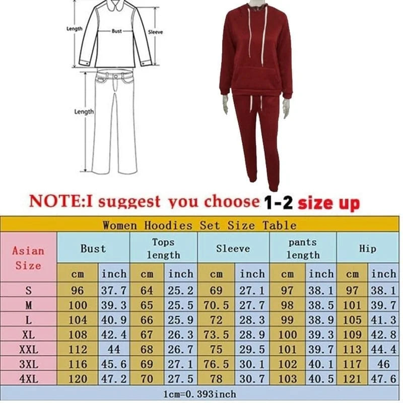 2023 women's Hoodie suit sportswear Pullover oversize sportswear jogging sportswear Long Sleeve Track Suit Plus Size S-4XL