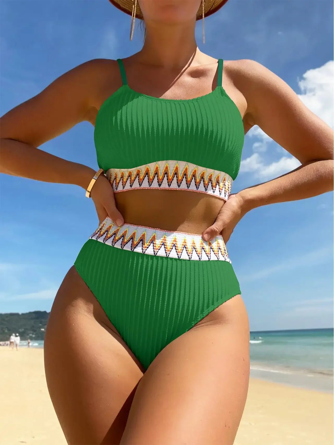 Sexy Bikinis 2024 Women Halter Brazilian Bikini Set Female Pleated Swimsuit New Triangle Swimwear Beach Wear Bathing Suit