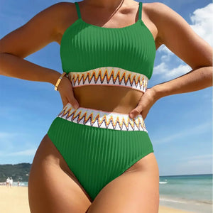 Sexy Bikinis 2024 Women Halter Brazilian Bikini Set Female Pleated Swimsuit New Triangle Swimwear Beach Wear Bathing Suit