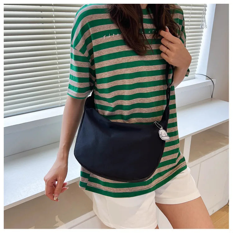 Shoulder Bags Women Solid Harajuku All-match Simple Multifunction Handbags Large Capacity Crossbody Bags for Women Teens Purse