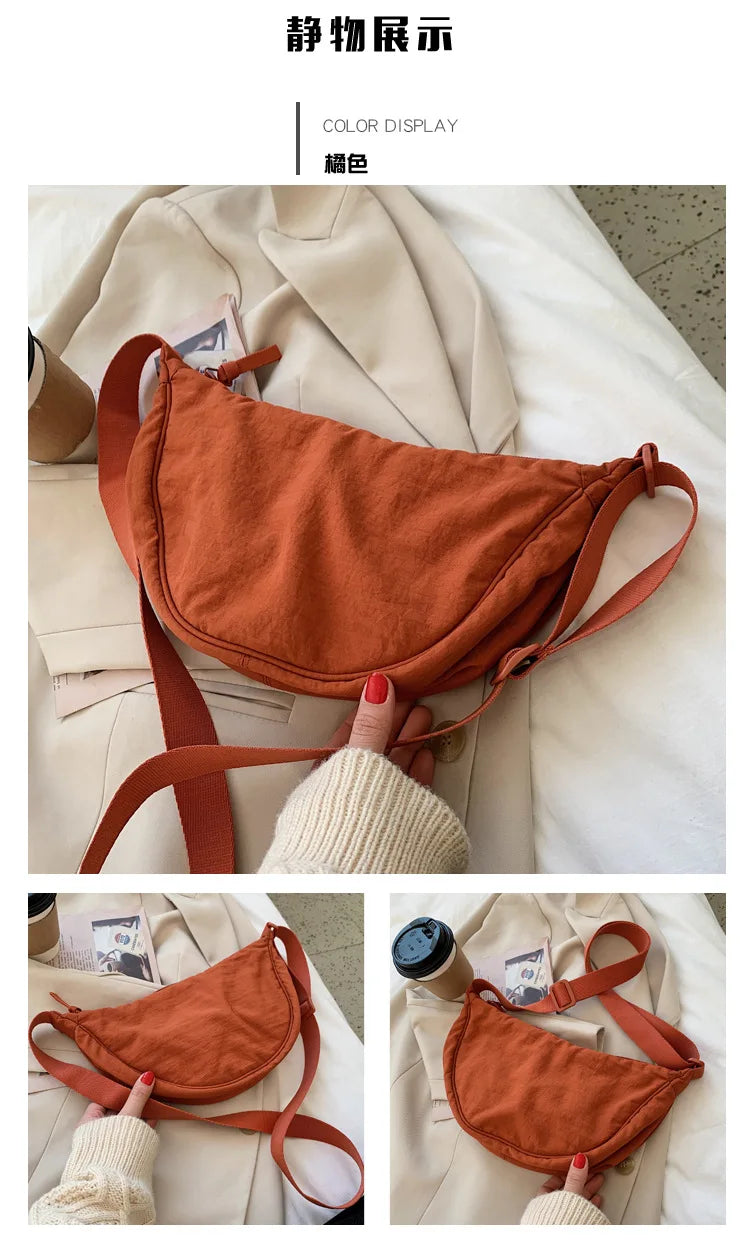 Casual Nylon Hobos Crossbody Bag for Women Designer Shoulder Bags Large Capacity Tote Lady Travel Shopper Bag Female Purses 2025