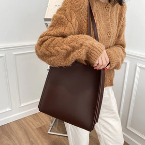 Quality Women Tote Bag Shoulder Leather Handbag 2022 Designer Luxury Totes Large Capacity Solid Color Shopper Bag Women Bolsos