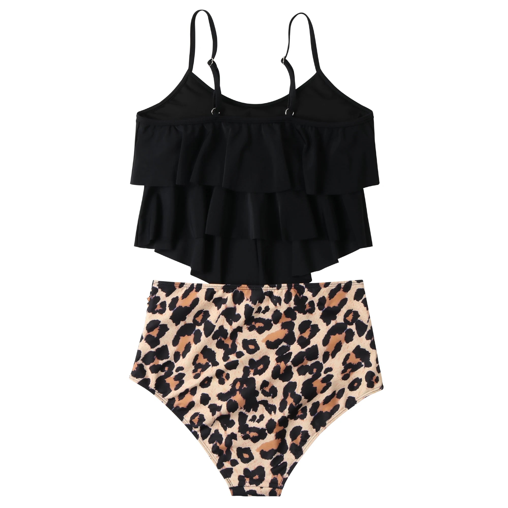 Leopard Bikini Tankini 2023 Swimwear Women High Waist Swimsuit Sexy Tankini Ruffle Bikini Set Plus Size Bathing Suits Biquini