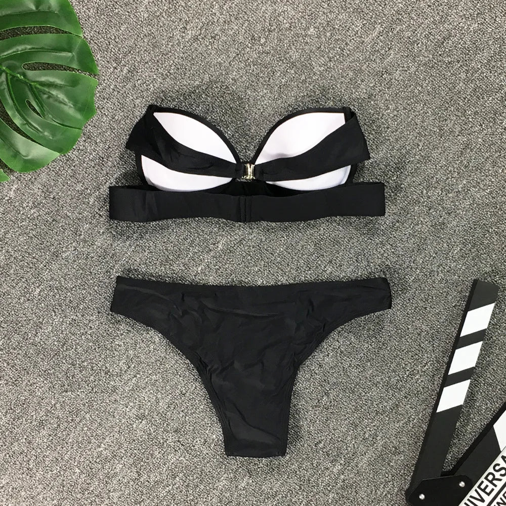 2024 Woman Separate Swimsuit Beach Outfits High Waist Sexy Bikini Set 2 Pieces Plus Size Bathing Suit Feminine Women's Swimwear