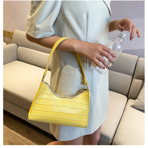 Fashion Exquisite Shopping Bag Retro Casual Women Totes Shoulder Bags Female Leather Solid Color Chain Handbag