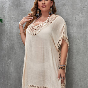 CROCHET BIKINI Plus Size Beach Tunic Women Swimwear Summer Sun Protection Clothes Cover Up Swim Beach Dress