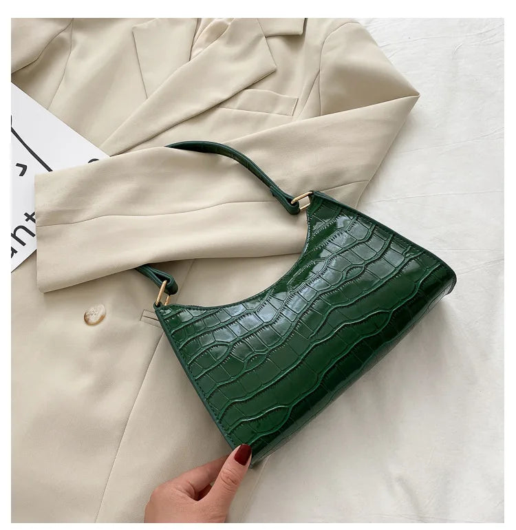 Fashion Exquisite Shopping Bag Retro Casual Women Totes Shoulder Bags Female Leather Solid Color Chain Handbag