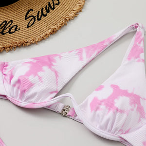 Sexy Micro Bikini 2024 Women Summer One Shoulder Neon High Cut Brazilian Bikini Set Push Up Swimming Suit Swimsuit