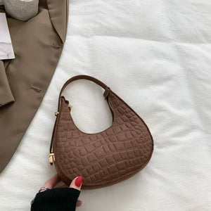 Fashion Luxury Design Felt Shoulder Hobo Bag Women Clutch Handbag Purse Female Solid Color Underarm Bag Small Shopper Tote