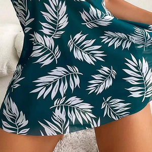 2024 Short Dress Tankini With Shorts Swimsuit Women Swimwear Female Padded Printed Bathing Swim Suit Swimming Beachwear Summer