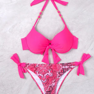 Sexy Push Up Bikini 2024 Women Swimsuit Two Piece Swimwear Female Thong Bikinis Set Swimming for Bathing Suits Brazilian Biquini